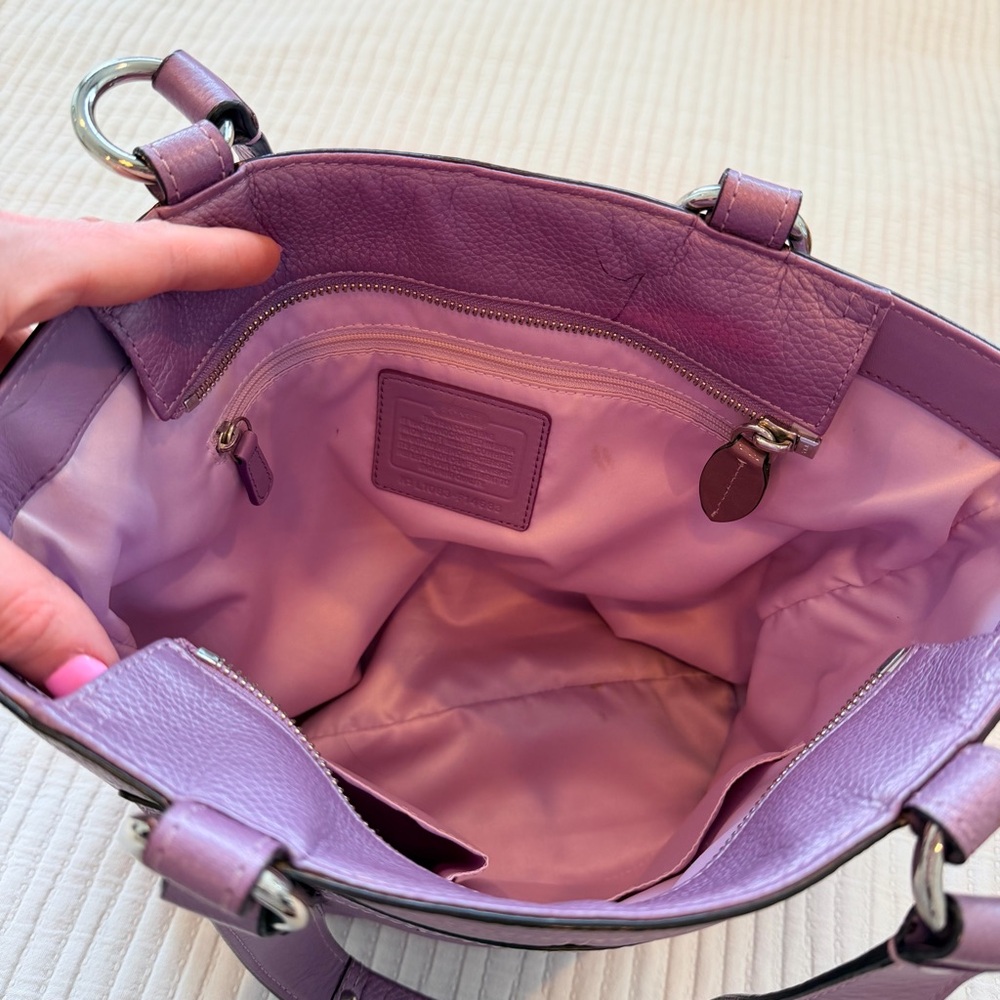 Coach Penelope Lavender Pebbled Leather Medium Women's Shoulder Bag L1063-F14683 - Picture 15 of 16